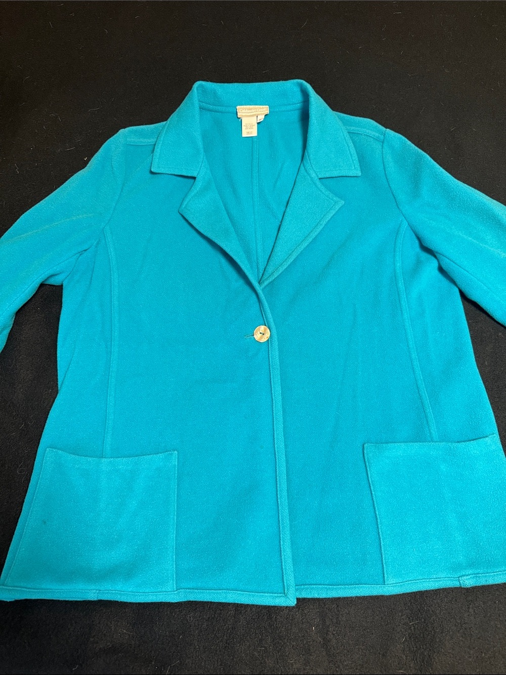Coldwater Creek Teal Single-Button Blazer